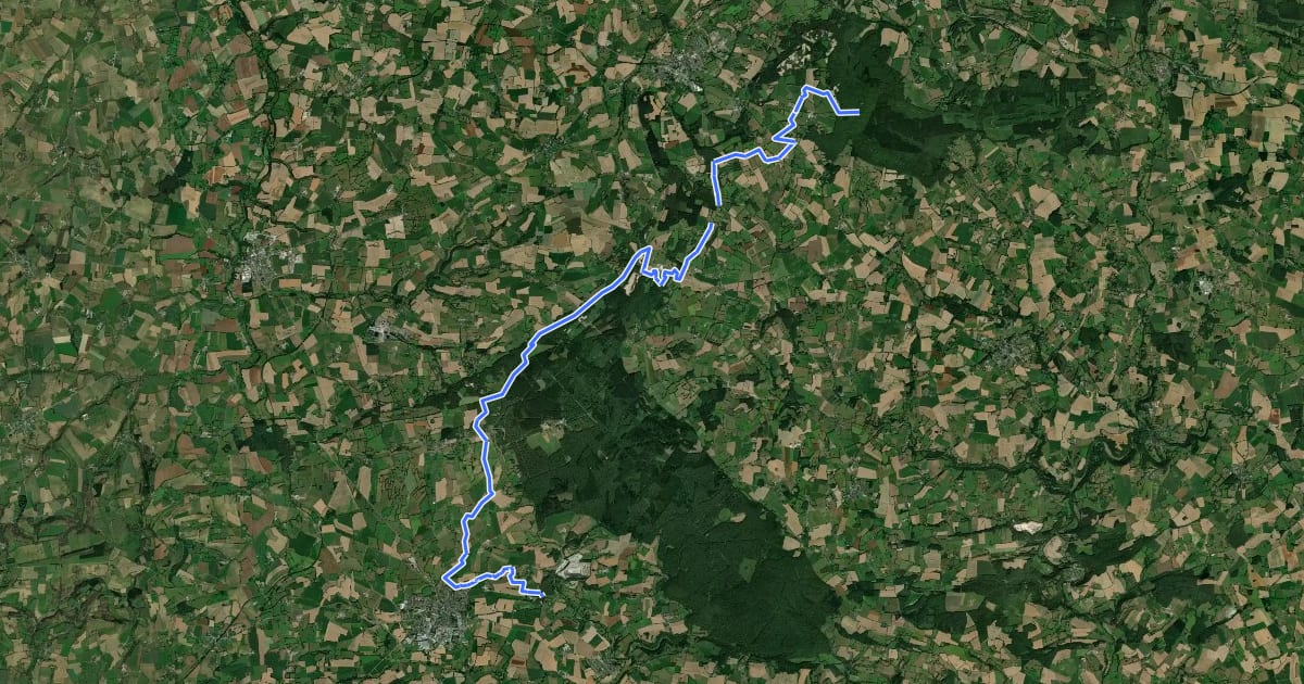Маршрут Des Perles au Mont des Avaloirs - Liaison n°1 - Base VTT FFCT des Perles на спутниковом снимке