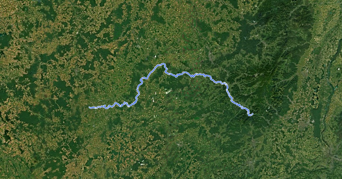 Маршрут Des Vosges aux Pyrénées 01, Ballon d'Alsace - Perrancey-les-Vieux-Moulins на спутниковом снимке