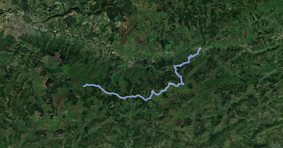 Маршрут Des Vosges aux Pyrénées 08, Labastide - Portail de Nore на спутниковом снимке