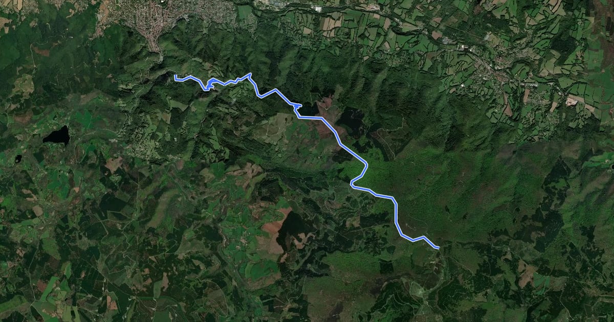 Маршрут Des Vosges aux Pyrénées 09, Portail de Nore - Mazamet на спутниковом снимке