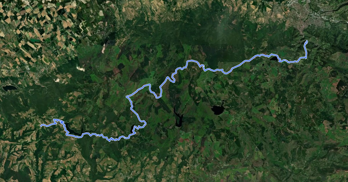 Маршрут Des Vosges aux Pyrénées 10, Mazamet - Revel на спутниковом снимке