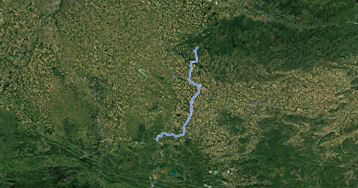 Маршрут Des Vosges aux Pyrénées 11, Revel - Mirepoix на спутниковом снимке