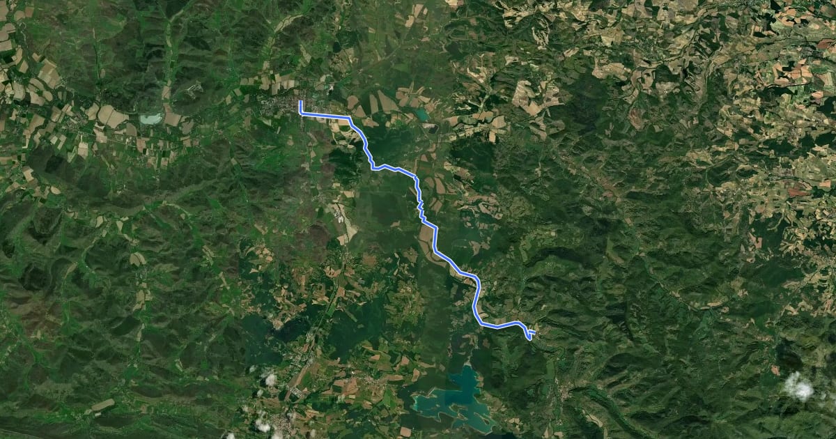 Маршрут Des Vosges aux Pyrénées 12, Mirepoix - Camon на спутниковом снимке