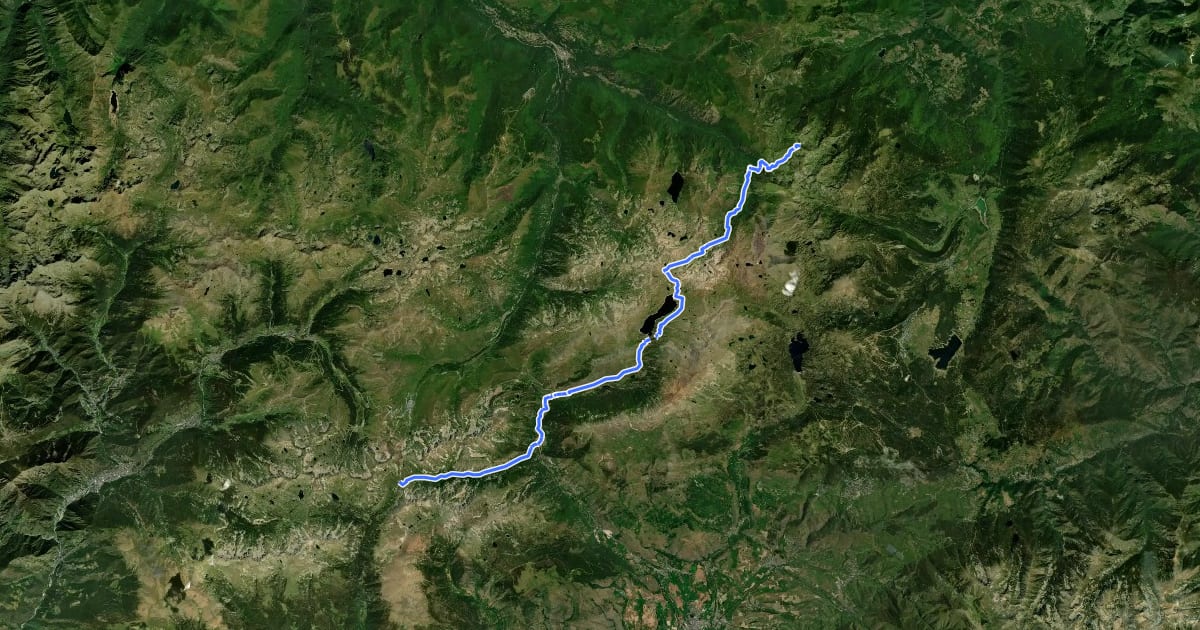 Маршрут Des Vosges aux Pyrénées 14, Porte de Barboilliere - Portella Blanca d'Andorra на спутниковом снимке