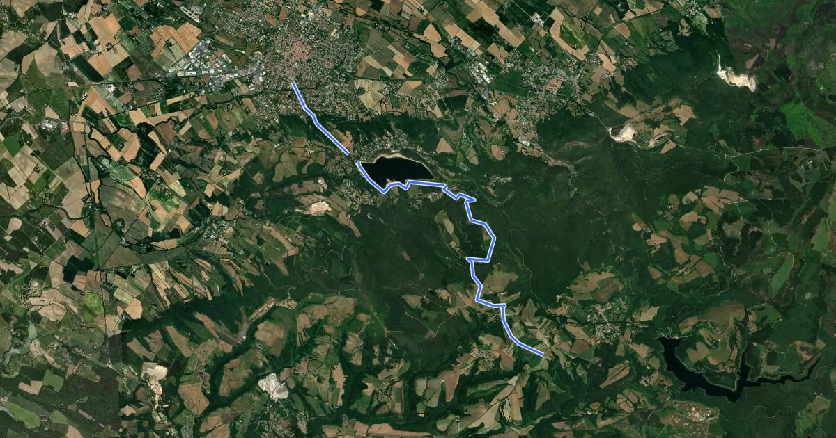 Маршрут Des Vosges aux Pyrénées, variante Pierre-Paul Riquet на спутниковом снимке