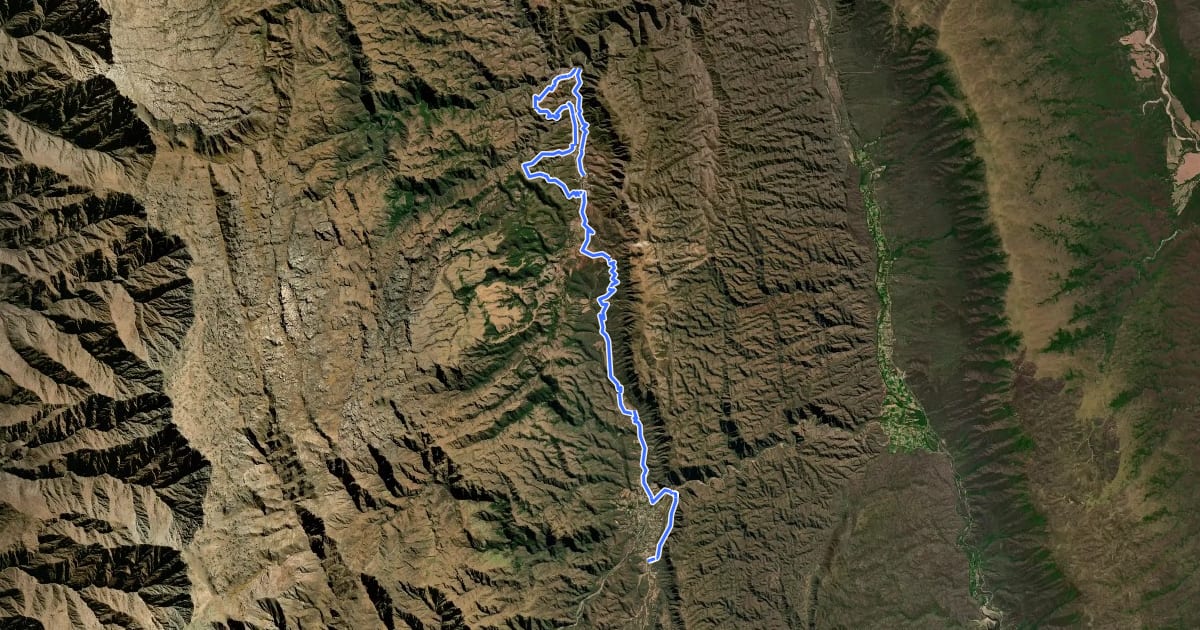 Маршрут Desafio Cumbres del Ambato на спутниковом снимке