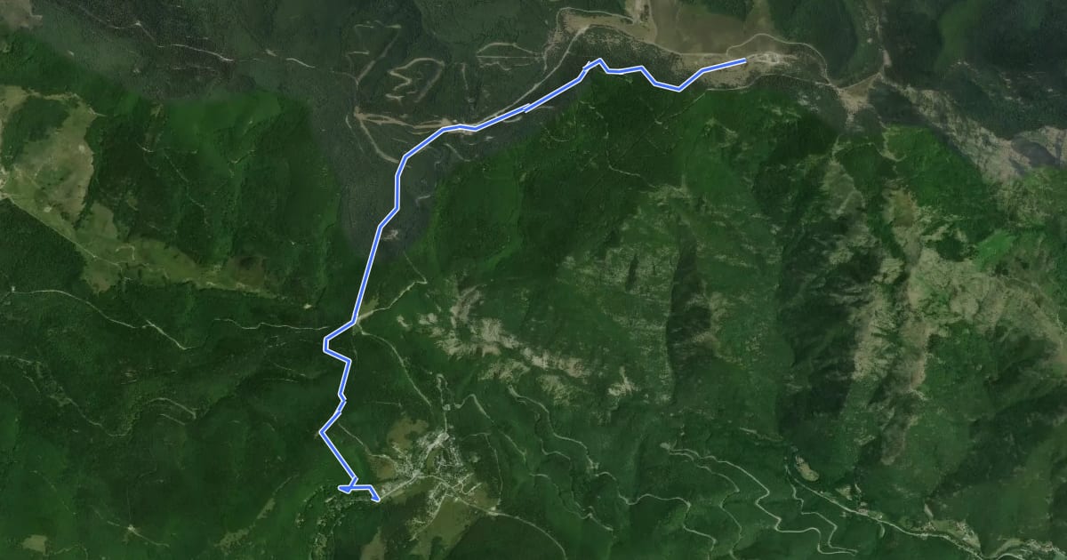 Маршрут Descente de la Draille на спутниковом снимке