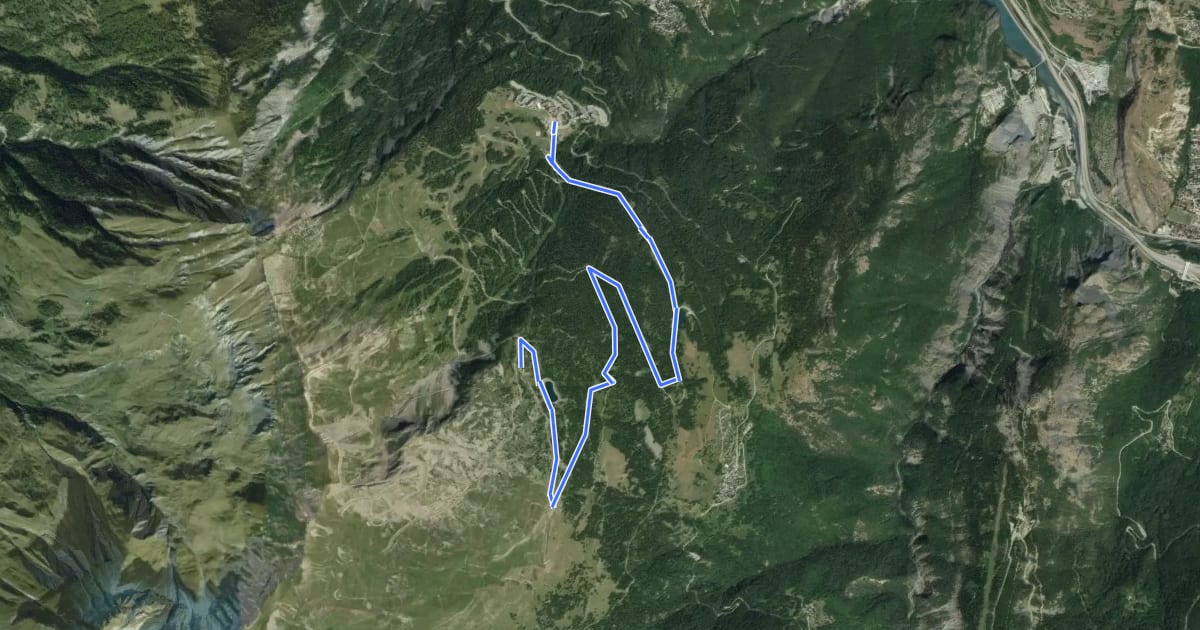 Маршрут Descente Lac на спутниковом снимке