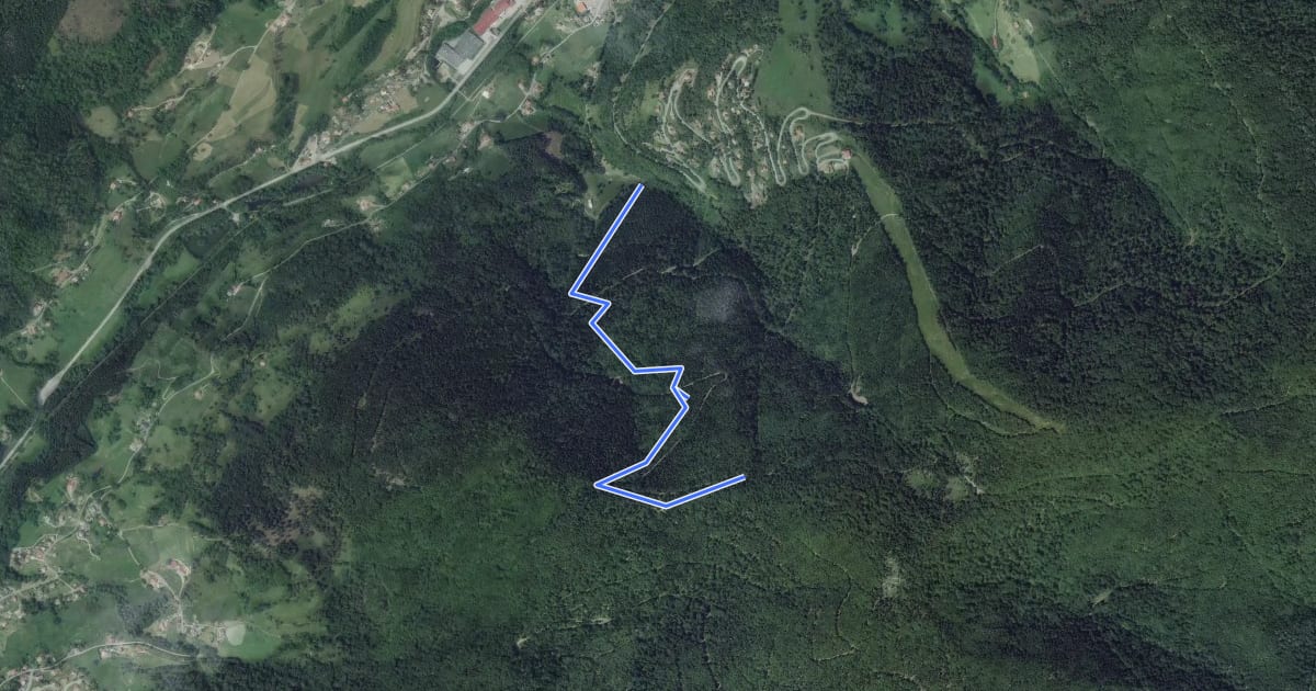 Маршрут Descente VTT Enduro -La Mythique на спутниковом снимке