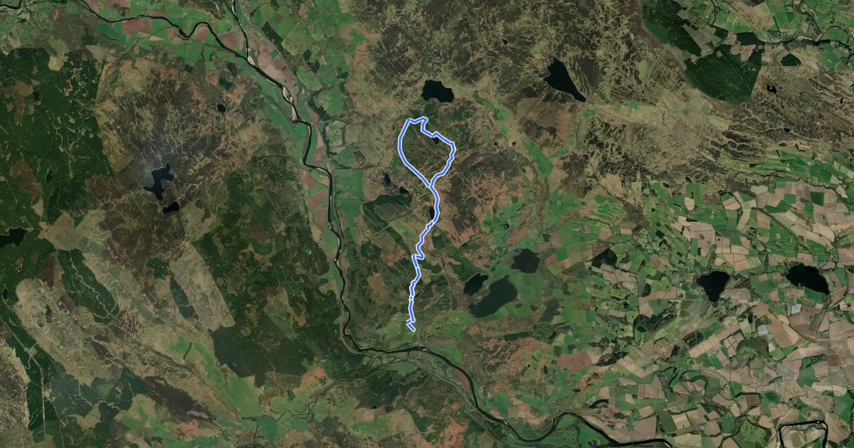 Маршрут Deuchary Hill from Dunkeld на спутниковом снимке