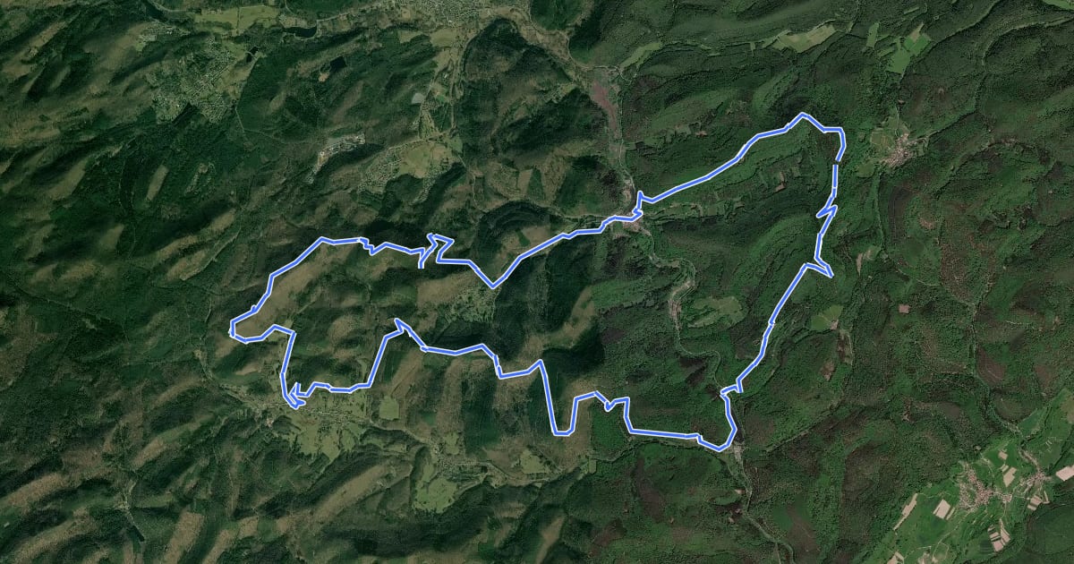 Маршрут Deutsch-Französischer Burgenweg на спутниковом снимке