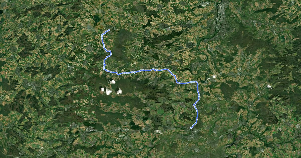 Маршрут Deutsche Fachwerkstraße Eppingen-Bietigheim на спутниковом снимке