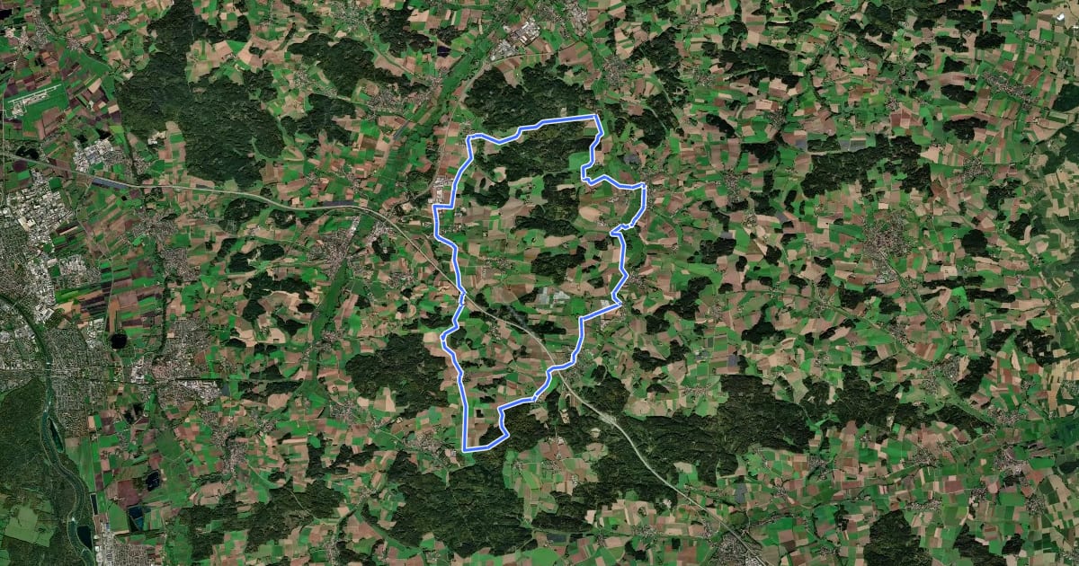 Маршрут Deutschherrenweg на спутниковом снимке