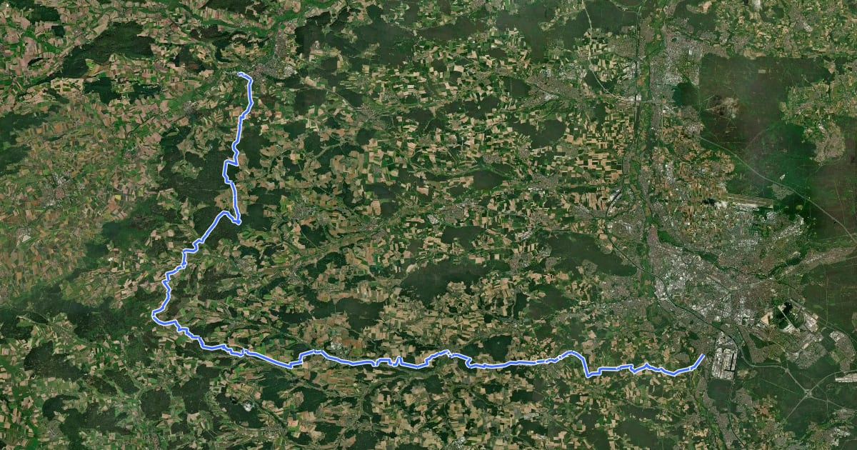 Маршрут Deutschherrenweg на спутниковом снимке