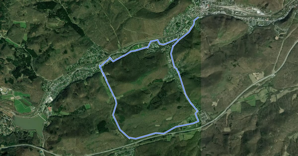 Маршрут Deutschwald-Dambachtal (Purkersdorf) Rundweg на спутниковом снимке