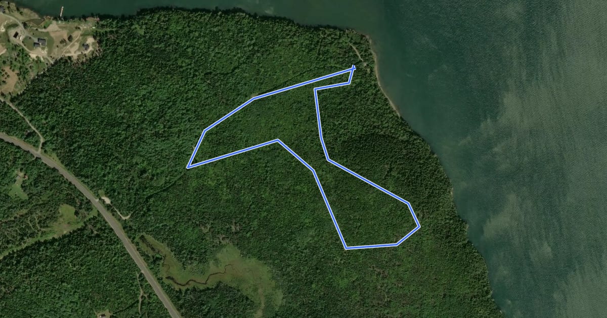 Маршрут Devel's Head Trail на спутниковом снимке