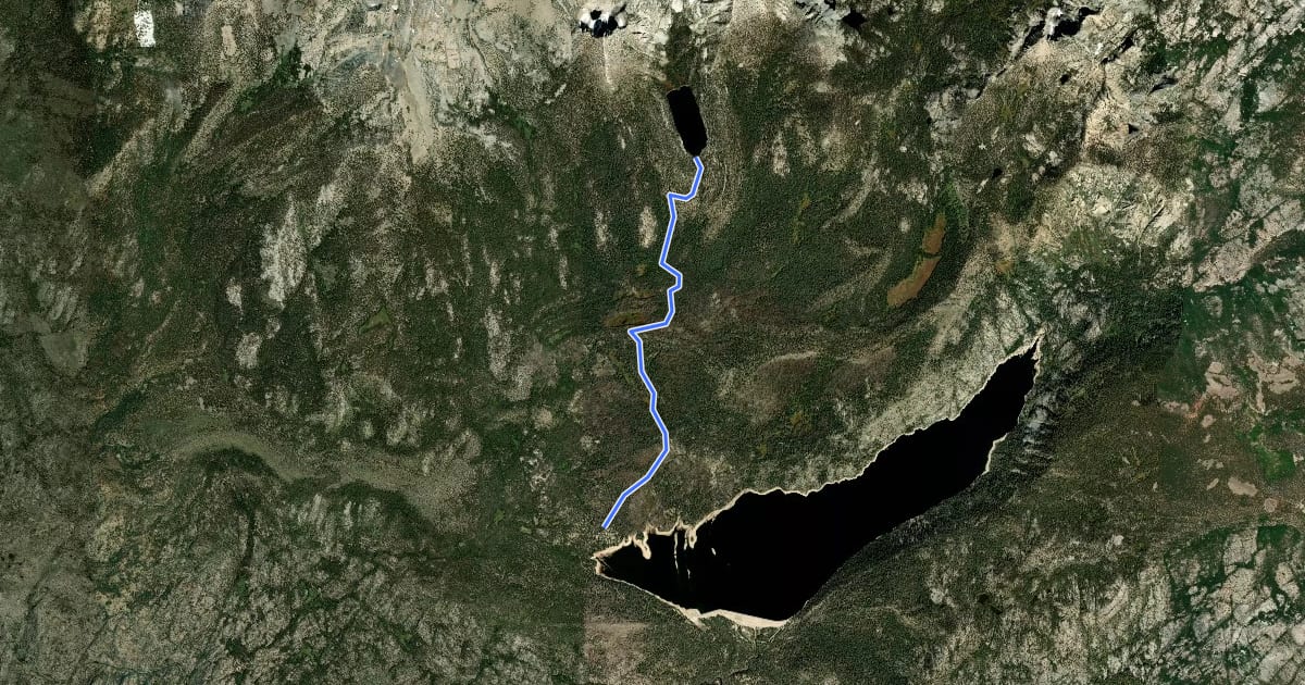 Маршрут Devil's Bathtub Trail на спутниковом снимке