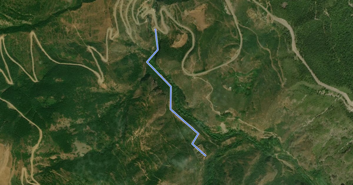 Маршрут Devil's Bridge – Great Hermitage of Tatev на спутниковом снимке