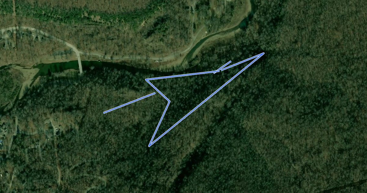 Маршрут Devil's Den Trail на спутниковом снимке