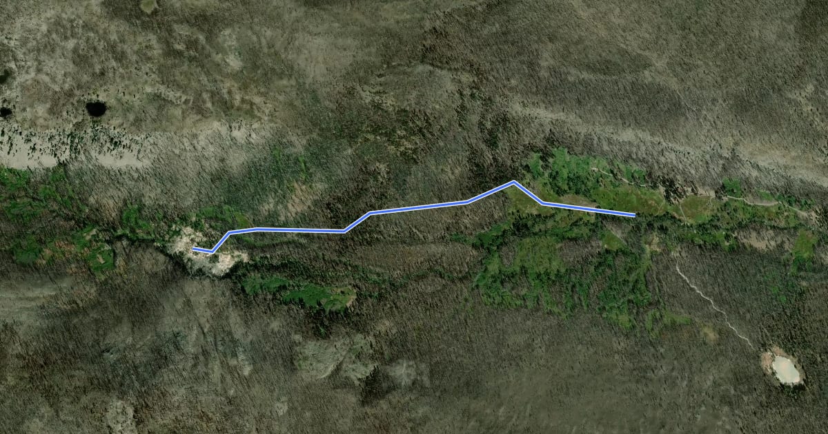 Маршрут Devil's Kitchen Trail на спутниковом снимке