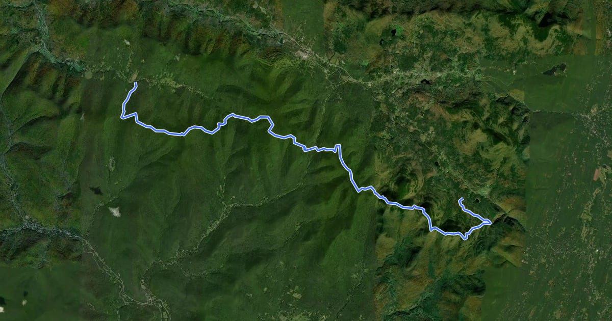 Маршрут Devil's Path на спутниковом снимке