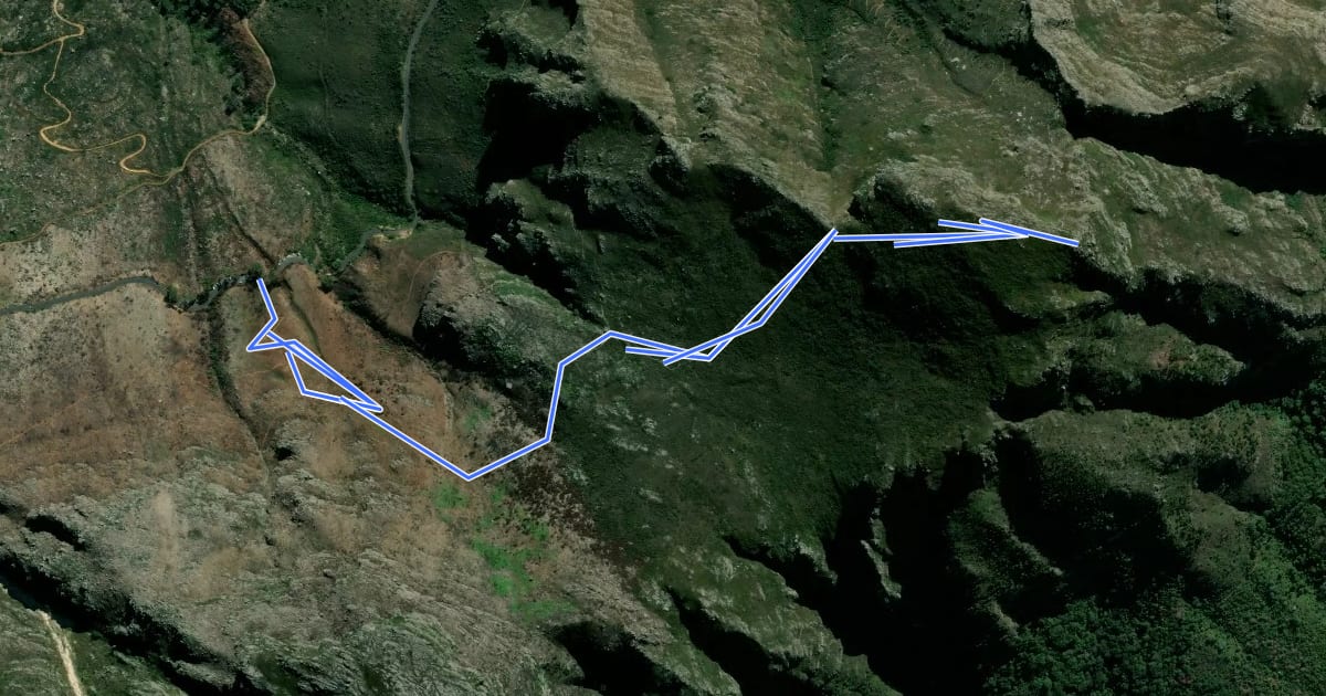 Маршрут Devil's Peak Route на спутниковом снимке