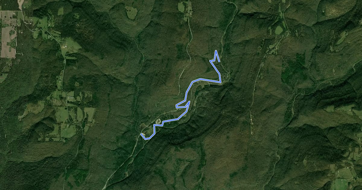 Маршрут Devil's Racetrack на спутниковом снимке