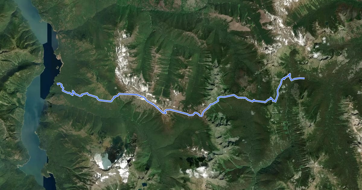 Маршрут Devil's Ridge Trail на спутниковом снимке