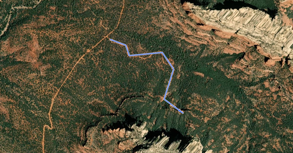 Маршрут Devils Bridge #120 на спутниковом снимке