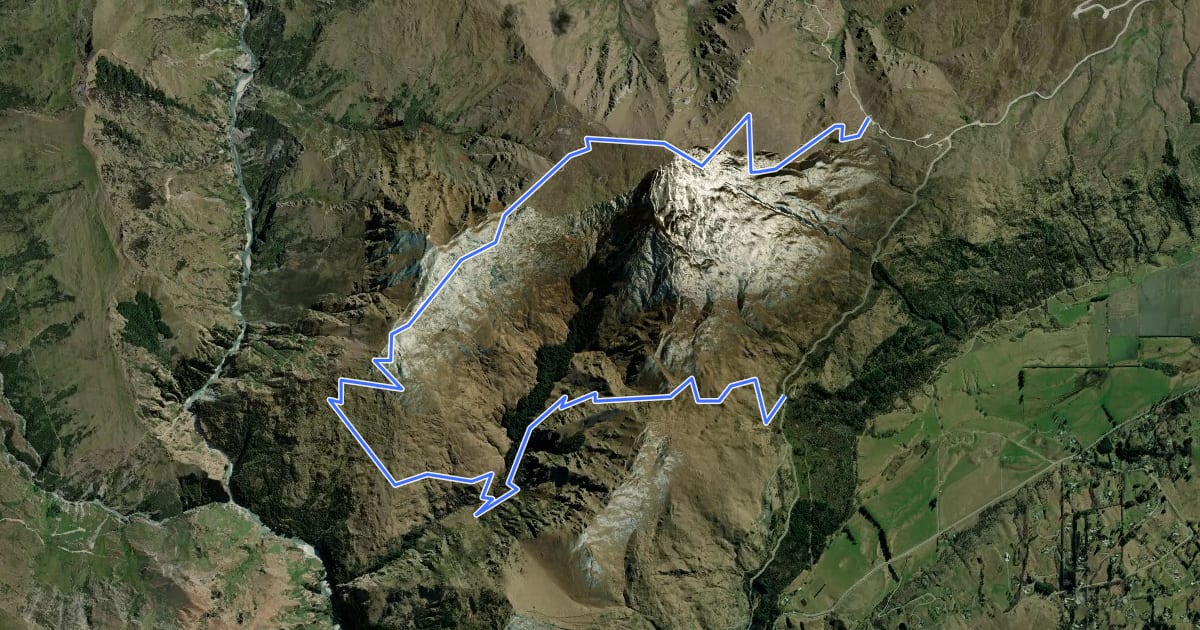 Маршрут Devils Creek Track на спутниковом снимке