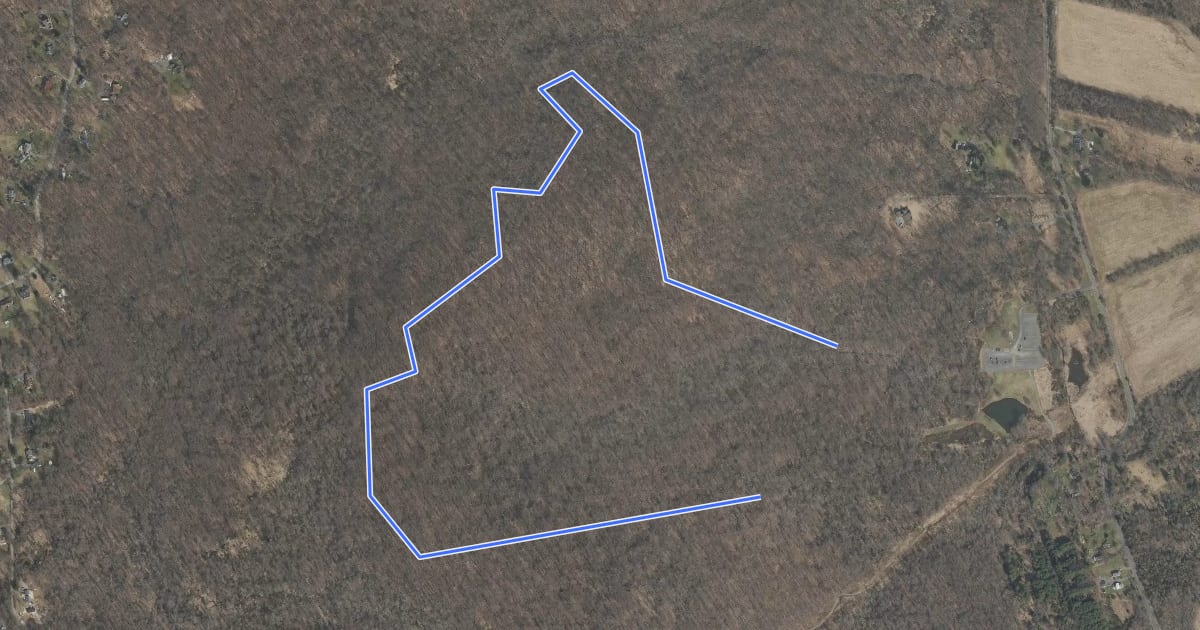 Маршрут Devils Half-Acre Trail на спутниковом снимке