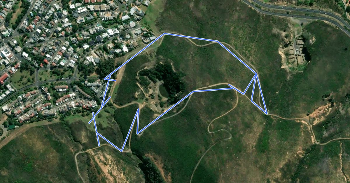 Маршрут Devils Peak Quarry Loop на спутниковом снимке