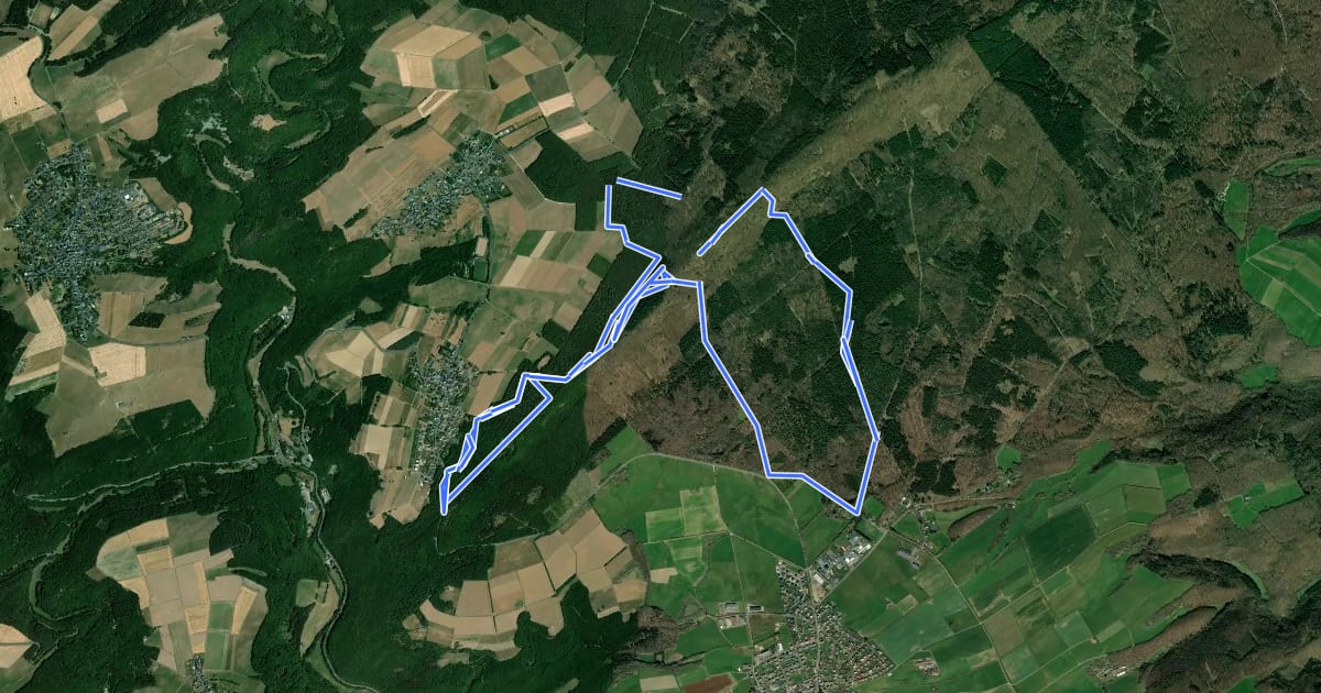 Маршрут Devils Rock Trail на спутниковом снимке