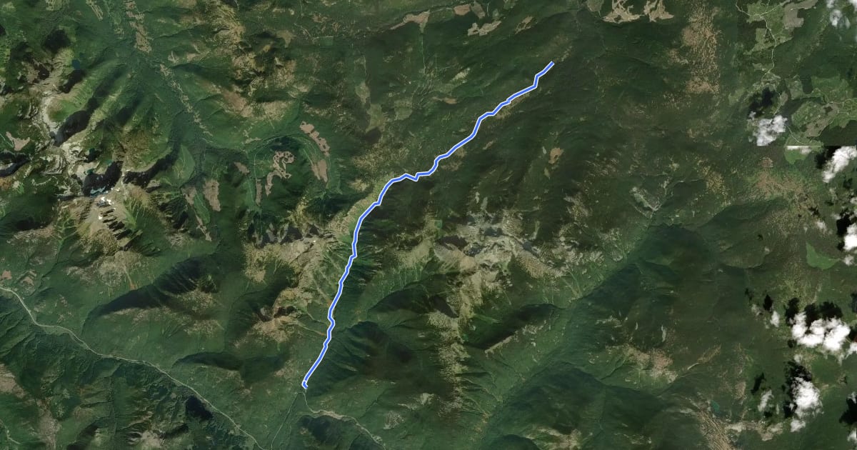 Маршрут Dewdney Trail на спутниковом снимке