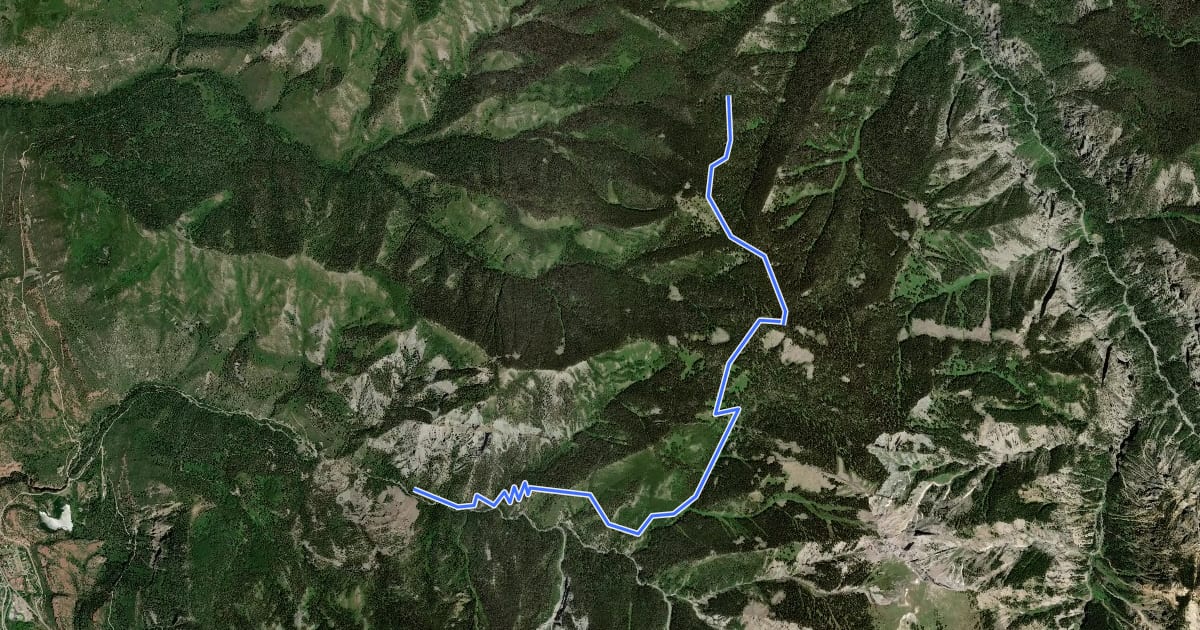Маршрут Dexter Creek Trail на спутниковом снимке