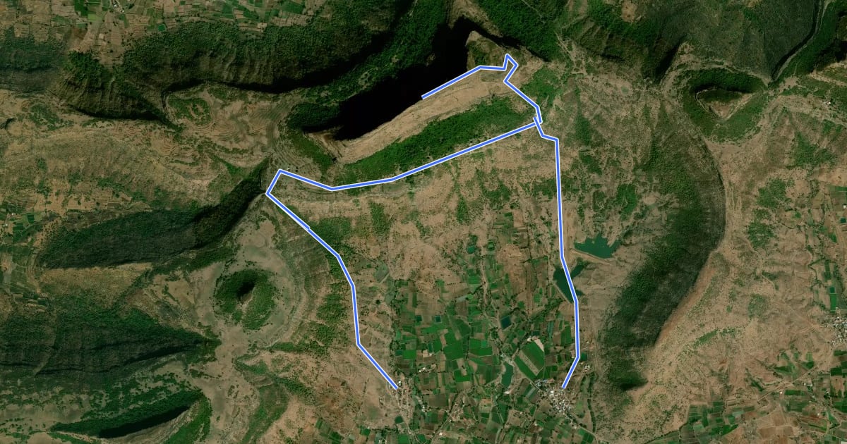 Маршрут Dhodap Fort на спутниковом снимке