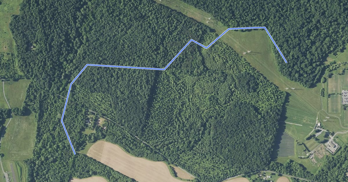 Маршрут Diabase Trail на спутниковом снимке
