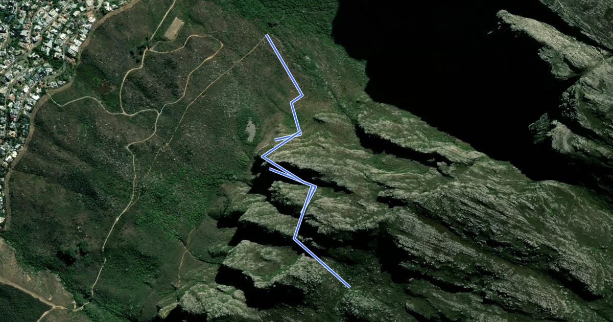Маршрут Diagonal Route на спутниковом снимке