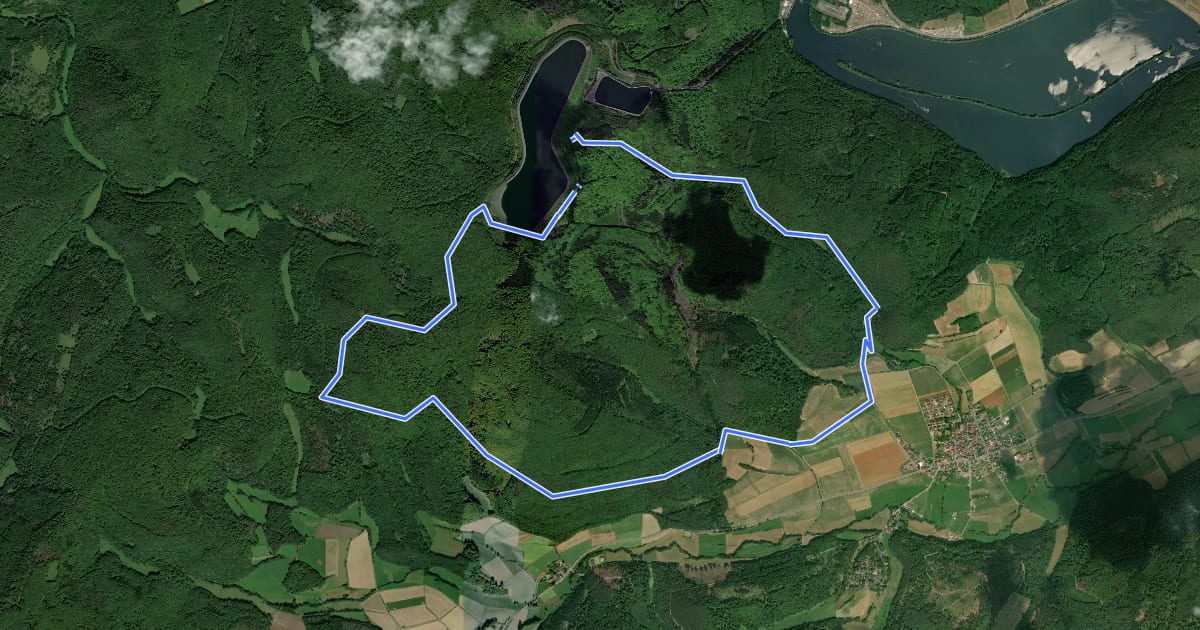 Маршрут Dicker Kopf-Route на спутниковом снимке