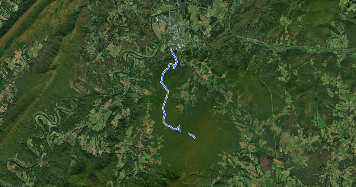 Маршрут Dickey Ridge Trail на спутниковом снимке
