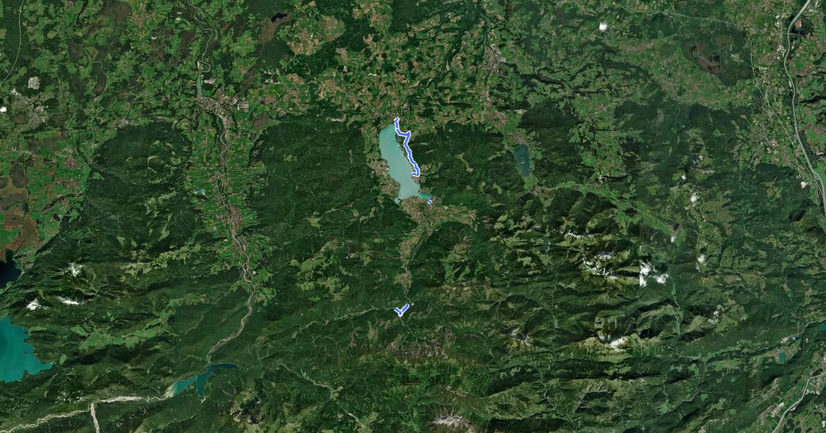 Маршрут Die Alpenüberquerung - Etappe 1 на спутниковом снимке