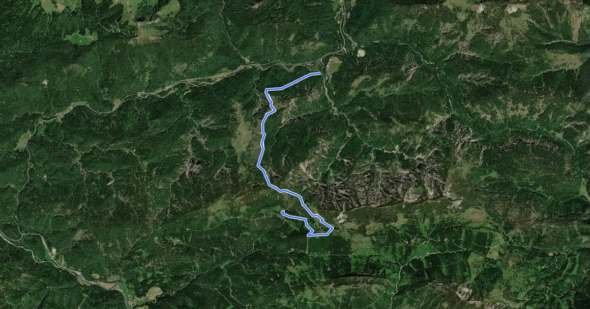 Маршрут Die Alpenüberquerung - Etappe 2 на спутниковом снимке