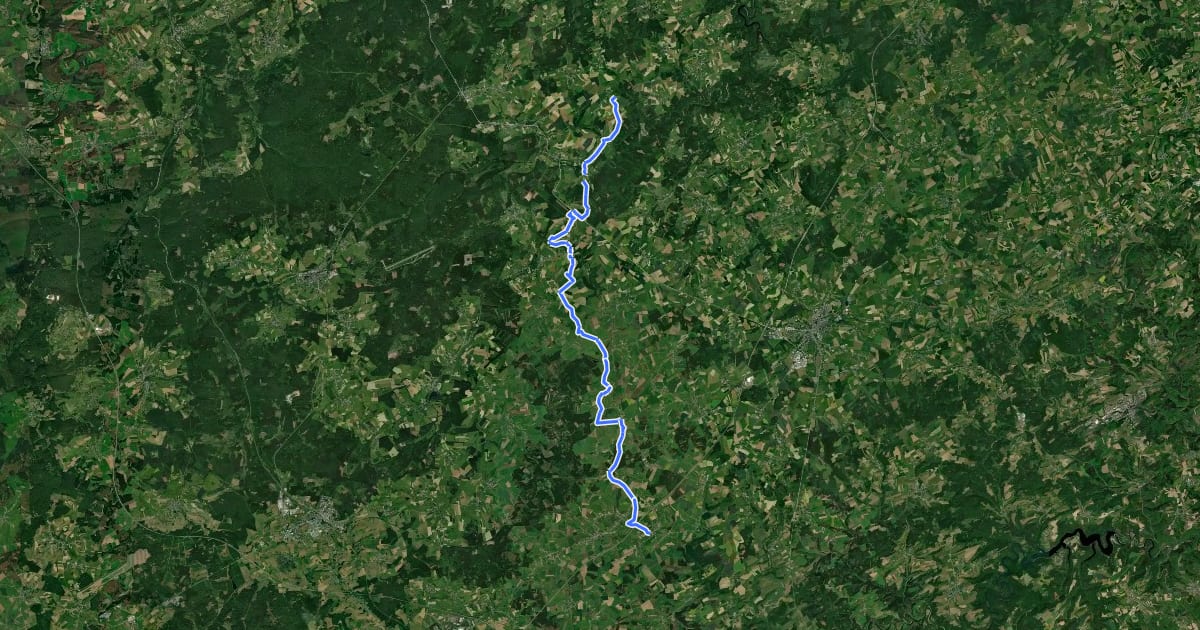 Маршрут Die Ardennen zu Pferd (10) на спутниковом снимке