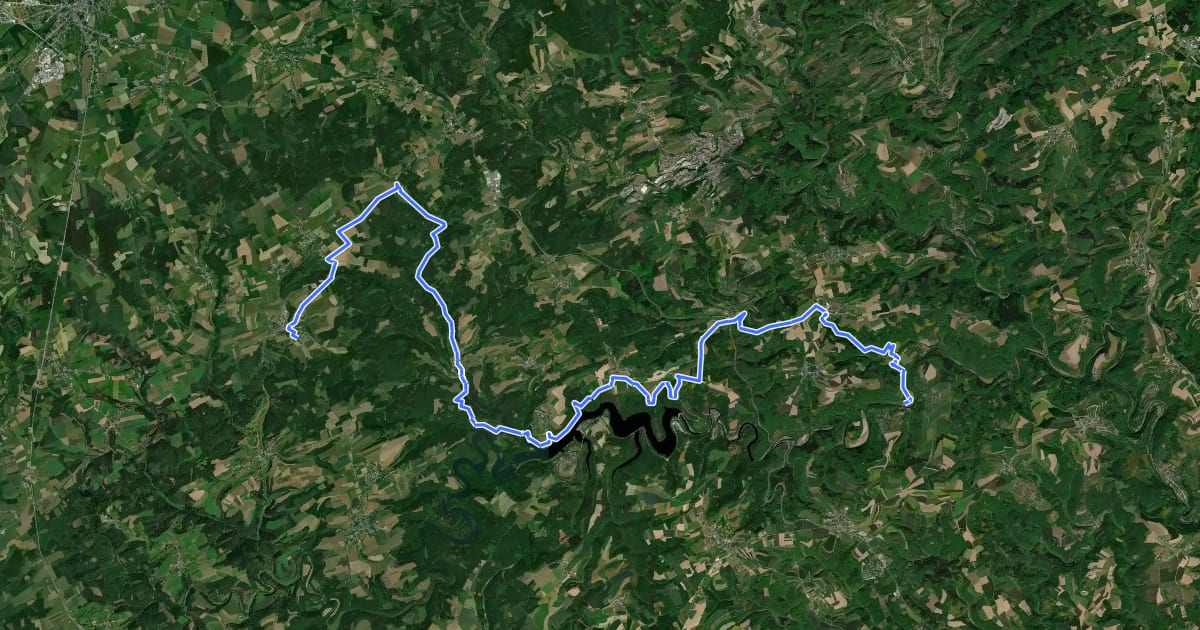 Маршрут Die Ardennen zu Pferd (14) на спутниковом снимке