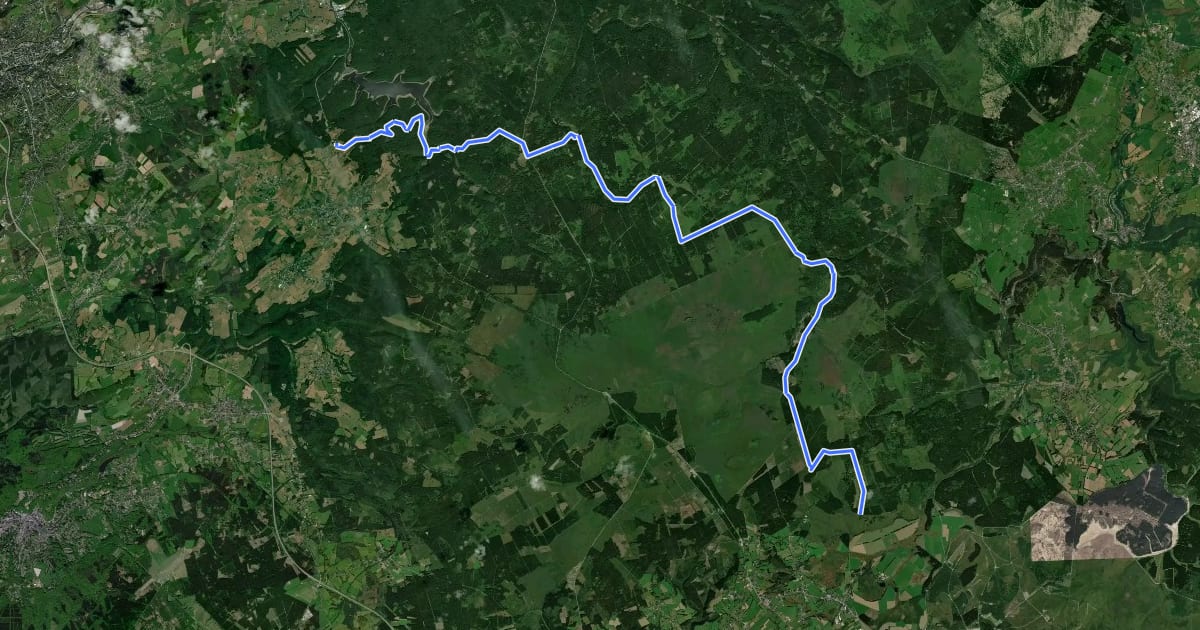 Маршрут Die Ardennen zu Pferd (3) на спутниковом снимке