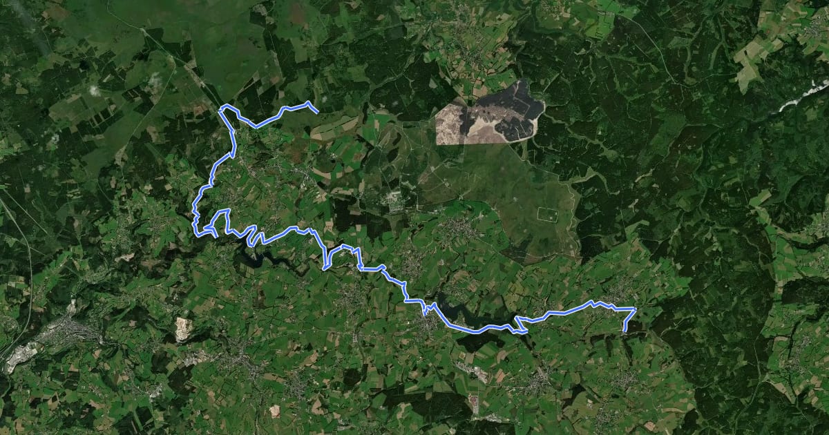 Маршрут Die Ardennen zu Pferd (4) на спутниковом снимке