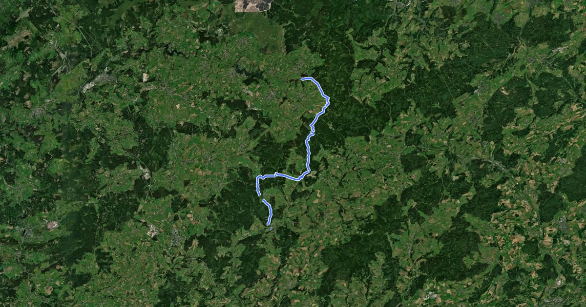 Маршрут Die Ardennen zu Pferd (5) на спутниковом снимке