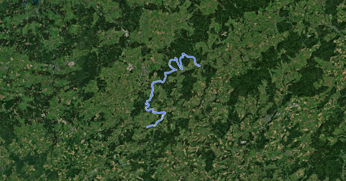 Маршрут Die Ardennen zu Pferd (6) на спутниковом снимке