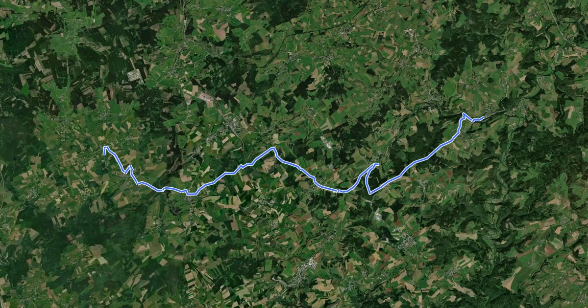 Маршрут Die Ardennen zu Pferd (7) на спутниковом снимке