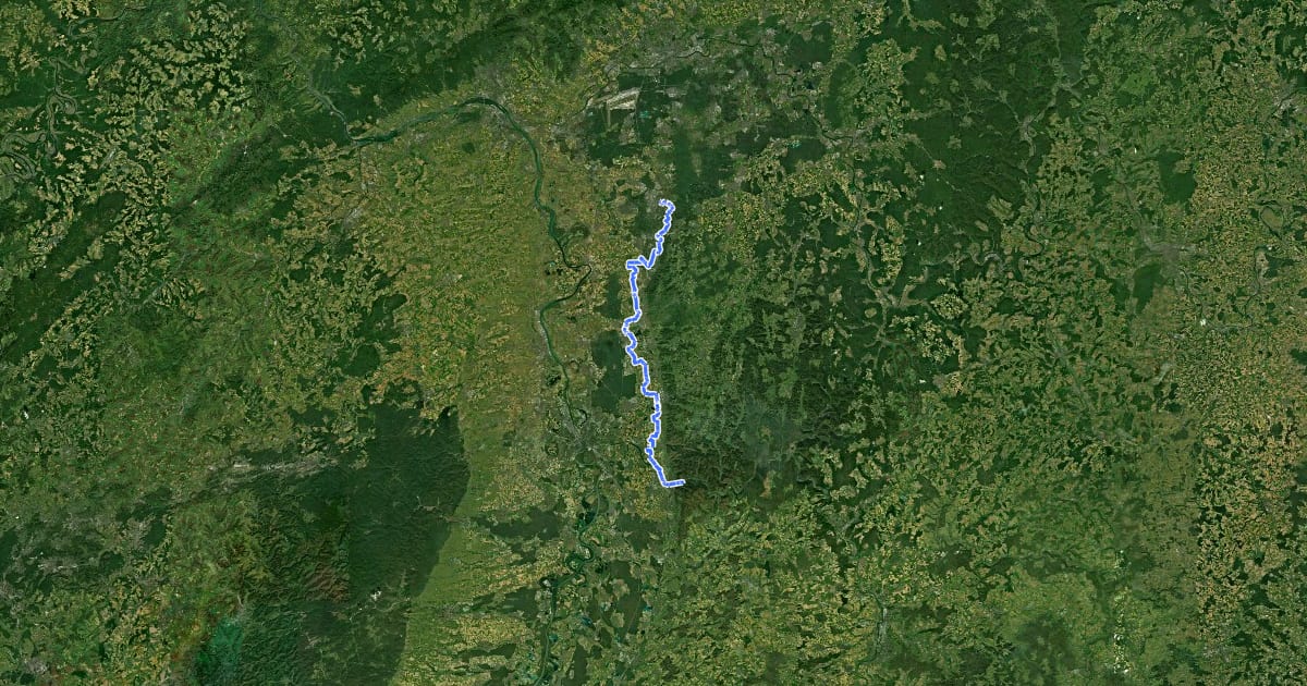 Маршрут Die Bergstraße naturnah на спутниковом снимке